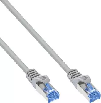 InLine 25er B-Pack Patchkabel Cat.6A S/FTP TPE flexibel grau 5m (B-74805)