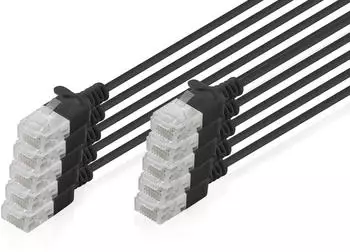 Digitus CAT 6 U-UTP Slim Patchkabel 3 m Schwarz 10 St&uuml;ck (CAT6 3 m) (DK-1618-030S-BL-10)