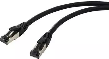 Renkforce RF-7106486 RJ45 Patchkabel CAT 8.1 S/FTP 5.00m Schwarz 1St.