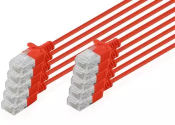 Digitus CAT 6 U-UTP Slim Patchkabel 1 m Rot 10 St&uuml;ck (DK-1618-010S-R-10)