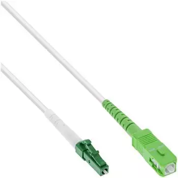 InLine LWL Simplex Kabel FTTH LC/APC 8&deg; zu SC/APC 8&deg; 9/125&micro;m OS2 40m Kabel Patchkabel LWL (88440)