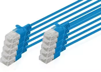 Digitus CAT 6 U-UTP Slim Patchkabel 3 m Blau 10 St&uuml;ck (U/UTP CAT6 3 m) (DK-1618-030S-B-10)