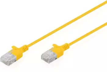 Digitus CAT 6 U-UTP Slim Patchkabel 0,3 m Gelb (U/UTP CAT6 0.30 m) (DK-1618-003S-Y)