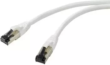 Renkforce RF-7106494 RJ45 Patchkabel CAT 8.1 S/FTP 3.00m Weiß 3 Stück