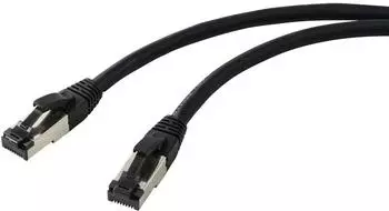 Renkforce RF-7106484 RJ45 Patchkabel CAT 8.1 S/FTP 3.00m Schwarz 3 Stück