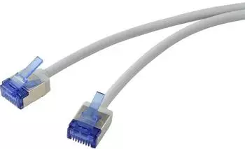 Renkforce RF-7116932 RJ45-Kupplung Patchkabel CAT 6a 5.00m Grau (RAL 7035) 3 Stück