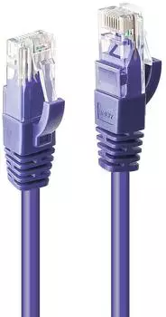 Lindy RJ-45 (M) bis RJ-45 (M) 5m UTP CAT 6 geformt verseilt Violett (48125)
