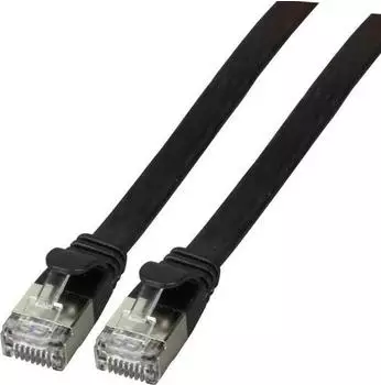 EFB-Elektronik RJ45 Patchkabel Cat.6A U/FTP TPE 4mm ultraflex schwarz 0,25m (K5547SW.0,25)