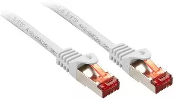Lindy Basic Patch-Kabel RJ-45 (M) RJ-45 (M) 50cm SFTP PiMF CAT 6 gepresst verseilt wei&szlig; (47381)
