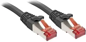Lindy Patch-Kabel RJ-45 (M) bis RJ-45 (M) 10,0m SFTP PiMF CAT 6e geformt Schwarz (47783)