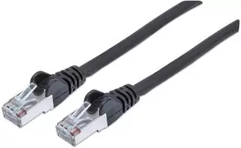 Intellinet Patch-Kabel RJ-45 (M) bis RJ-45 (M) 30,0m SFTP PiMF CAT 6 geformt Schwarz (736022)