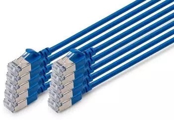 Digitus Patchkabel CAT 6A F/FTP Slim 0,30m blau (DK-1632-A-003S-B-10)