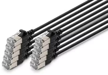 Digitus Patchkabel CAT 6A F/FTP Slim 5m schwarz Kupfer (DK-1632-A-050S-BL-10)