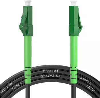 HB-Digital LWL Patchkabel LC/LC APC SM OS2 Armored 40m (7378)
