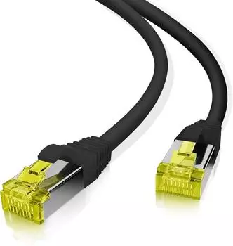 Helos Patchkabel RJ-45 (M) RJ-45 (M) 7.5 m SFTP-Kabel (PIMF) CAT 6a Schwarz (118164)
