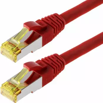 Helos Patchkabel RJ-45 (M) RJ-45 (M) 7.5 m SFTP-Kabel (PIMF) CAT 6a Rot (118094)