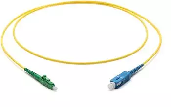Corning Glasfaser Patchkabel 2.0 mm - Singlemode Simplex: LC APC Simplex auf SC UPC Simplex, 4m (Gelb)