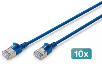 Digitus Patchkabel CAT 6A F/FTP Slim 5m blau Kupfer (DK-1632-A-050S-B-10)