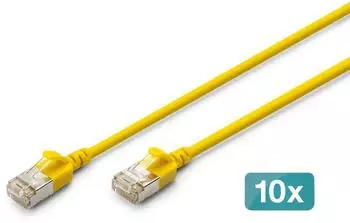 Digitus Patchkabel CAT 6A F/FTP Slim 2m gelb Kupfer (DK-1632-A-020S-Y-10)