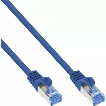 InLine 40er B-Pack Cat.6A S/FTP LSZH Patchkabel CCA blau 3m (B-72603B)