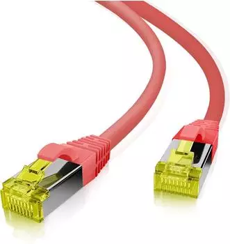 Helos Patchkabel RJ-45 (M) RJ-45 (M) 10 m SFTP-Kabel (PIMF) CAT 6a Rot (118095)