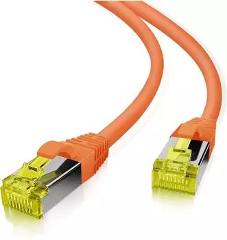 Helos Patchkabel RJ-45 (M) RJ-45 (M) 0.5 m SFTP-Kabel (PIMF) CAT 6a Orange (118185)