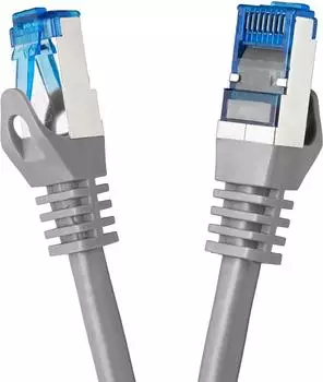 BIGtec 20m CAT7 Patchkabel grau Netzwerkkabel Ethernet Kabel Netzwerk