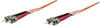 Intellinet Fiber Optic Patch Cable, OM1, ST/ST, 2m, Orange, Duplex, Multimode,
