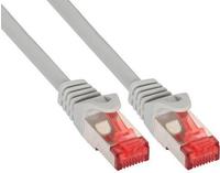 InLine&reg; Patchkabel, S/FTP (PiMf), Cat.6, halogenfrei, Kupfer, grau, 50m Kabel