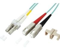 Mcab 7003309 OM3 LC-SC 50/125MJU 3m LSZH LWL Duplex Jumper Kabel Aqua