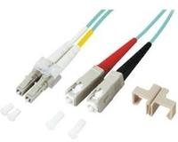 Mcab 7003308 OM3 LC-SC 50/125MJU 2m LSZH LWL Duplex Jumper Kabel Aqua