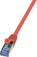 LogiLink CQ3091S RJ45 Patchkabel CAT 6a S/FTP 10.00 m Wei&szlig; Flammwidrig, mit