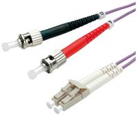 VALUE LWL-Kabel 50/125&mu;m OM4, LC/ST, LSOH, violett, 1 m