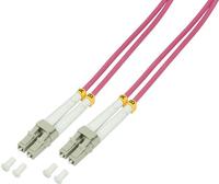 LogiLink FP4LC02 Glasfaser LWL Anschlusskabel 2.00 m Violett 50/125 &mu; Multimode OM4