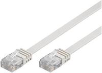Goobay - Cat 5e Flach-patchkabel, U/utp, Wei&szlig;, Kupferkaschierter Aluminiumleiter