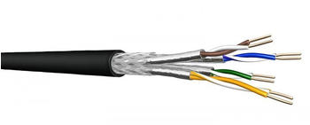 BIGtec Verlegekabel Außen CAT 7 50m schwarz (BIG3750)