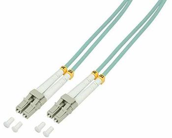 LogiLink LWL LC/LC Glasfaser Patchkabel 50/125µ OM3 0,5m grün