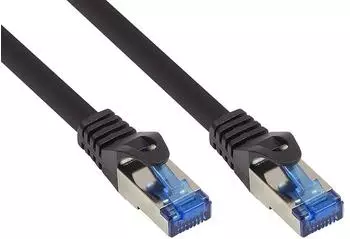 Good Connections RNS Patchkabel SmartFLEX Cat.6A S/FTP PiMF halogenfrei (LSZH) 500MHz CU schwarz 30m