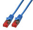BIGtec Gigabit Ethernet LAN Kabel CAT 5E 0,15m blau (BIG2063)