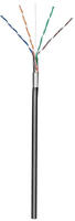 Goobay - Cat 5e Outdoor Netzwerkkabel, F/utp, Schwarz, Kupferkaschierter