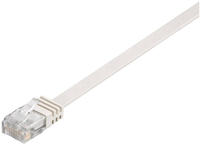 Cat 6 Flach-patchkabel, U/utp, Wei&szlig;, Kupferleiter (cu). Kabell&auml;nge 2 M