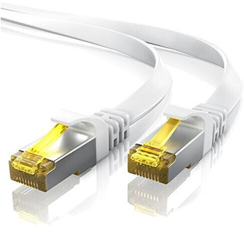 CSL-Computer CSL CAT 7 Ethernet Flachbandkabel 7,5m wei&szlig;