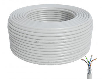 BIGtec 20m CAT7 Netzwerkkabel Verlegekabel Kabel weiß 4x2xAWG23/1