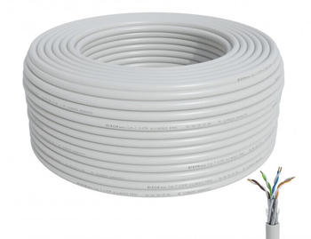 BIGtec 10m CAT7 Netzwerkkabel Verlegekabel Kabel weiß 4x2xAWG23/1
