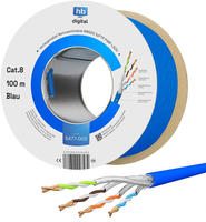 RedStar24 56115214614873, RedStar24 CAT 8 Netzwerkkabel Verlegekabel S/FTP PiMF -