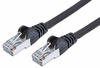 BIGtec LAN Kabel 1,5m Netzwerkkabel Ethernet Internet Patchkabel CAT.6a schwarz