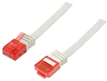BIGtec UTP Ethernet LAN Flachband Patchkabel CAT 5E 0,25m grau (BIG894)