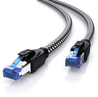 Primewire Patchkabel CAT 8 mit Baumwollummantelung - Gigabit Ethernet LAN Kabel - 40