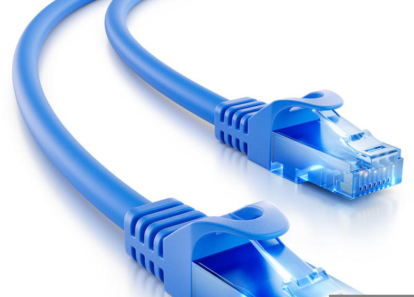 deleyCON 25m CAT.6 Ethernet Gigabit Lan Netzwerkkabel blau
