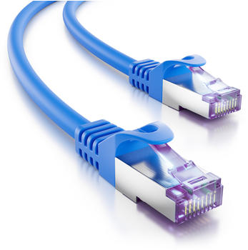 deleyCON 0,25m CAT7 Netzwerkkabel blau